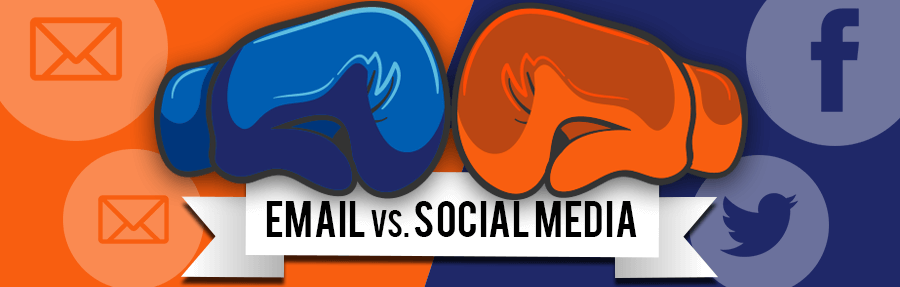 email versus social media banner